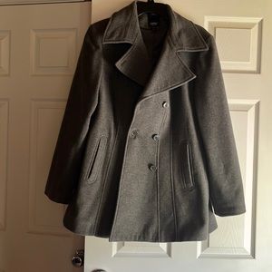 Gray tweed lined coat